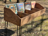 Rustic Vinyl Record Storage and Display Stand