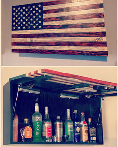 American Flag Concealed Liquor Cabinet